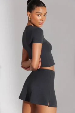 Oh Polly Women'S Clothing Sale - $65 And Under | Women'S Clothing Sale - $40 And Under^A-Line Mini Skort in Washed Black WashedBlack