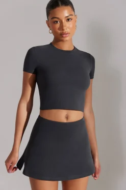 Oh Polly Women'S Clothing Sale - $65 And Under | Women'S Clothing Sale - $40 And Under^A-Line Mini Skort in Washed Black WashedBlack