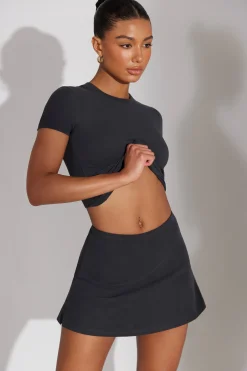 Oh Polly Women'S Clothing Sale - $65 And Under | Women'S Clothing Sale - $40 And Under^A-Line Mini Skort in Washed Black WashedBlack
