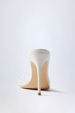 Oh Polly Fall Outfits | Party Dresses^Almond-Toe Heeled Mules in Transparent PVC TransparentPVC