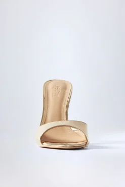 Oh Polly Fall Outfits | Party Dresses^Almond-Toe Heeled Mules in Mirrored Gold MirroredGold
