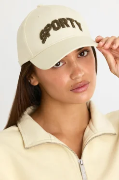 Oh Polly Women'S Clothing Sale - $65 And Under | Women'S Clothing Sale - $40 And Under^Appliqué Baseball Cap in Bone