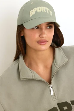 Oh Polly Women'S Clothing Sale - $65 And Under | Women'S Clothing Sale - $40 And Under^Appliqué Baseball Cap in Mineral