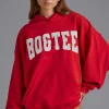 Oh Polly Tracksuits | Sweatshirts^Appliqué Oversized Hoodie in Cherry Red CherryRed