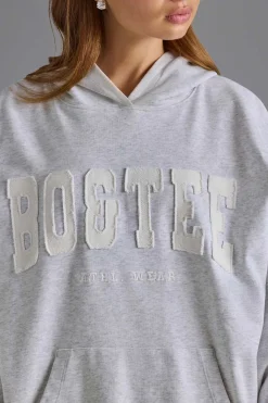 Oh Polly Tracksuits | Sweatshirts^Appliqué Oversized Hoodie in Grey Marl GreyMarl