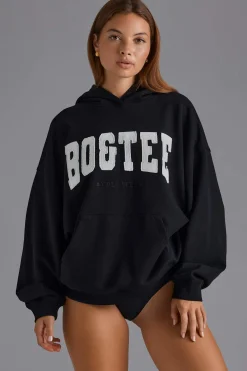Oh Polly Tracksuits | Sweatshirts^Appliqué Oversized Hoodie in Black