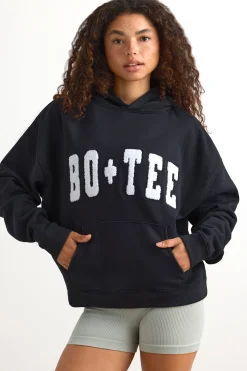 Oh Polly Tracksuits | Sweatshirts^Appliqué Oversized Hoodie in Black