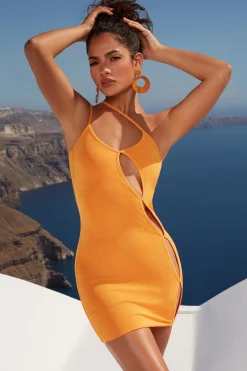 Oh Polly Women'S Clothing Sale - $65 And Under | Women'S Clothing Sale - $40 And Under^Asymmetric Cut Out Mini Dress in Orange