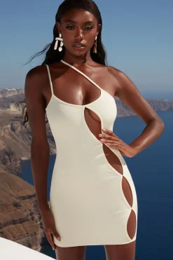 Oh Polly Women'S Clothing Sale - $65 And Under | Women'S Clothing Sale - $40 And Under^Asymmetric Cut Out Mini Dress in Ivory
