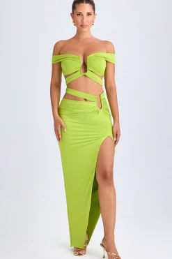 Oh Polly Skirts & Skorts | Co-Ords^Asymmetric Cut-Out Maxi Skirt in Lime Green LimeGreen