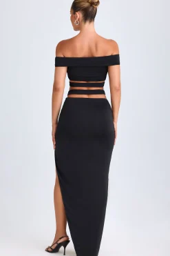Oh Polly Skirts & Skorts | Co-Ords^Asymmetric Cut-Out Maxi Skirt in Black