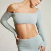 Oh Polly Women'S Clothing Sale - $65 And Under | Women'S Clothing Sale - $40 And Under^Asymmetric Long Sleeve Crop Top in Mint