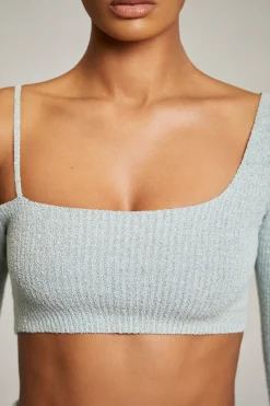 Oh Polly Women'S Clothing Sale - $65 And Under | Women'S Clothing Sale - $40 And Under^Asymmetric Long Sleeve Crop Top in Mint