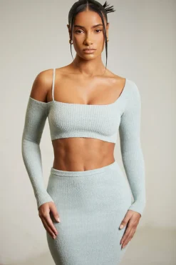 Oh Polly Women'S Clothing Sale - $65 And Under | Women'S Clothing Sale - $40 And Under^Asymmetric Long Sleeve Crop Top in Mint