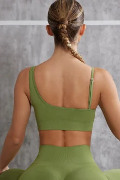 Oh Polly Women'S Clothing Sale - $65 And Under | Women'S Clothing Sale - $40 And Under^Asymmetric Sports Bra in Olive