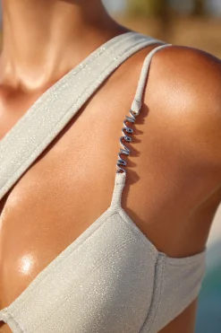 Oh Polly Women'S Clothing Sale - $65 And Under | Women'S Clothing Sale - $40 And Under^Asymmetric Underwired Bikini Top in Silver