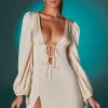 Oh Polly Women'S Clothing Sale - $65 And Under | Women'S Clothing Sale - $40 And Under^Balloon Sleeve Mini Dress in Ivory