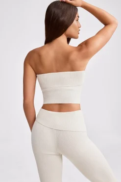 Oh Polly Knitwear | Matching Sets^Bandeau Chunky Knit Crop Top in Cream