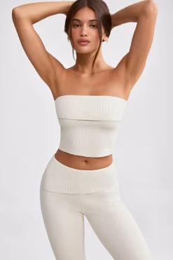 Oh Polly Knitwear | Matching Sets^Bandeau Chunky Knit Crop Top in Cream