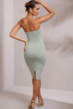 Oh Polly Elevated Essentials | Tencel™ Modal Dresses^Bandeau Midi Dress in Green