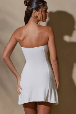 Oh Polly Elevated Essentials | Bride To Be^Bandeau Neckline Mini Dress in White