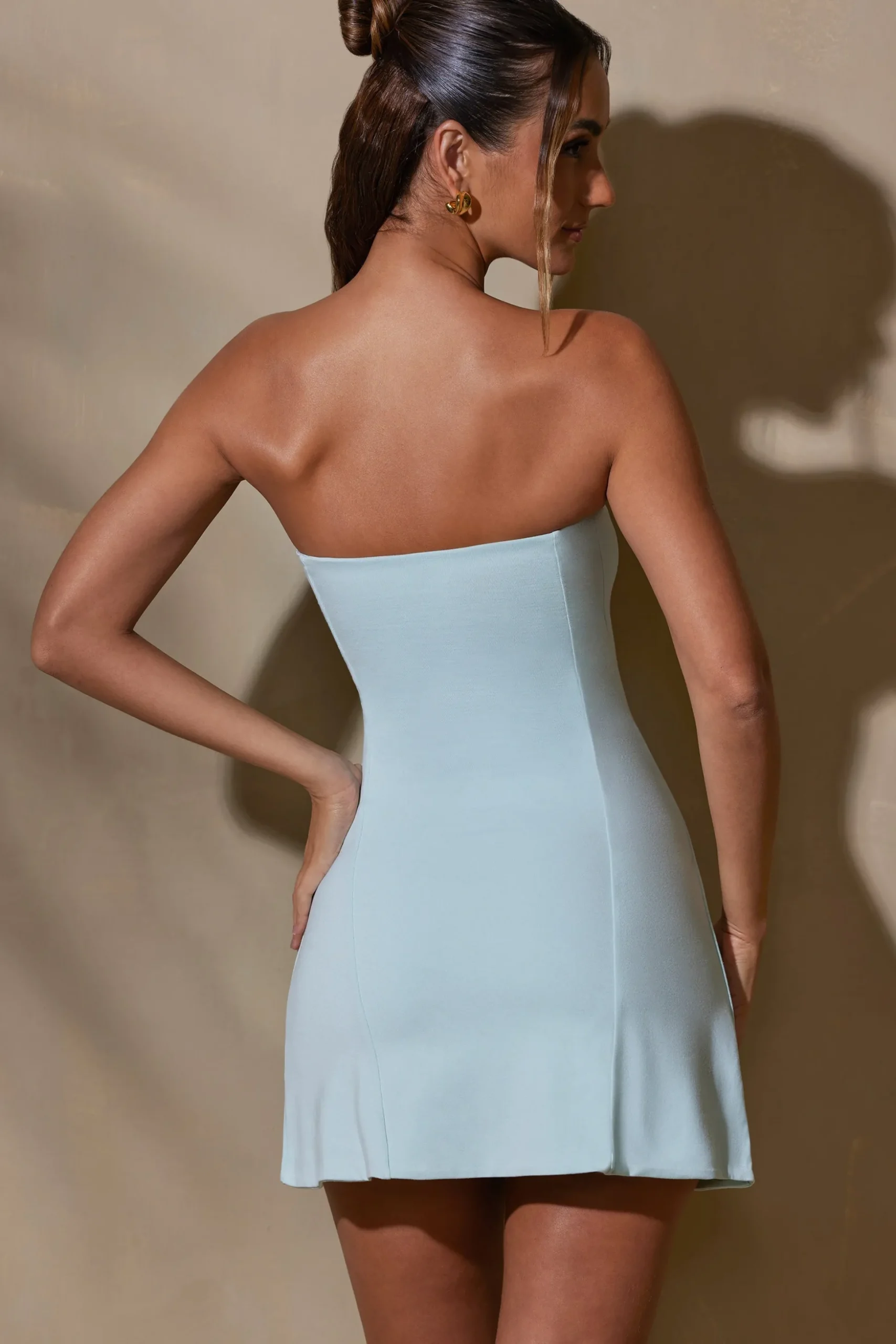 Oh Polly Elevated Essentials | Tencel™ Modal Dresses^Bandeau Neckline Mini Dress in Mint