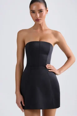 Oh Polly Party Dresses | Holiday Party Dresses & Outfits^Bandeau Structured Tulip Mini Dress in Black