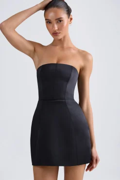 Oh Polly Party Dresses | Holiday Party Dresses & Outfits^Bandeau Structured Tulip Mini Dress in Black