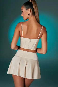 Oh Polly Women'S Clothing Sale - $65 And Under | Women'S Clothing Sale - $40 And Under^Bias Cut Low Rise Satin Mini Skirt in Ivory