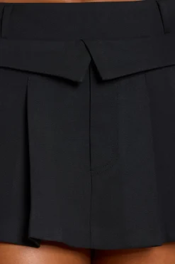 Oh Polly Skirts & Skorts | Co-Ords^Brushed Twill Mid Rise Pleated Micro Mini Skirt in Black
