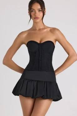 Oh Polly Skirts & Skorts | Co-Ords^Bubble Hem Mid-Rise Micro Mini Skirt in Black