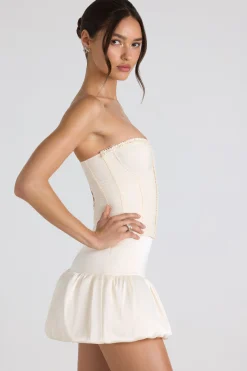 Oh Polly Skirts & Skorts | Co-Ords^Bubble Hem Mid-Rise Micro Mini Skirt in Ivory