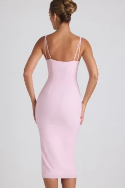 Oh Polly Wedding Guest | Georgette And Chiffon^Button-Detail Midaxi Dress in Soft Pink SoftPink