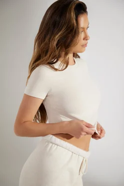 Oh Polly Women'S Clothing Sale - $65 And Under | Women'S Clothing Sale - $40 And Under^Cap Sleeve Baby Tee in Heather Oat HeatherOat