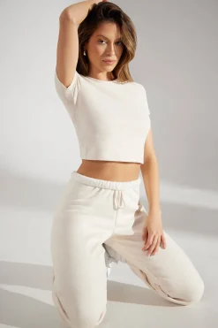 Oh Polly Women'S Clothing Sale - $65 And Under | Women'S Clothing Sale - $40 And Under^Cap Sleeve Baby Tee in Heather Oat HeatherOat