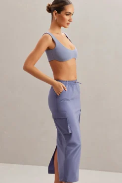 Oh Polly Women'S Clothing Sale - $65 And Under | Women'S Clothing Sale - $40 And Under^Cargo Maxi Skirt in Dusty Blue Navy