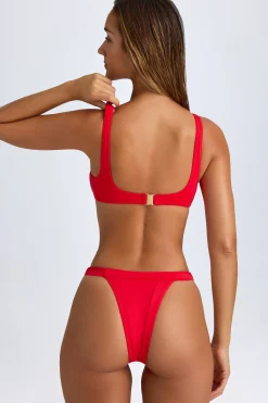 Oh Polly Bikini Sets | Bikini Bottoms^Cheeky Bikini Bottoms in Fiery Red FieryRed