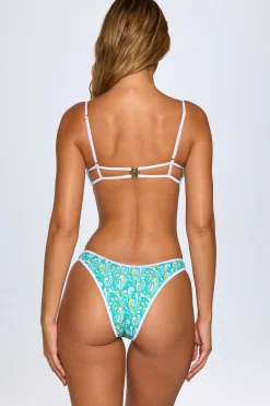 Oh Polly Bikini Sets | Bikini Bottoms^Cheeky Bikini Bottoms in Blue Multi Print BlueMultiPrint
