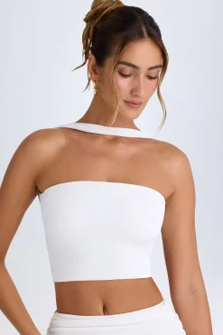 Oh Polly Co-Ords | Tops^Choker-Detail Bandeau Top in White