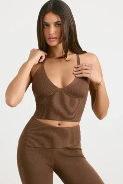 Oh Polly Matching Sets | Knitwear^Chunky Knit Tank Top in Espresso
