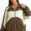 Oh Polly Coats | Tracksuits^Colourblock Track Jacket in Espresso