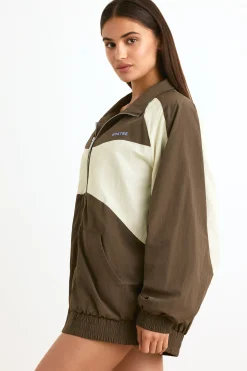 Oh Polly Coats | Tracksuits^Colourblock Track Jacket in Espresso