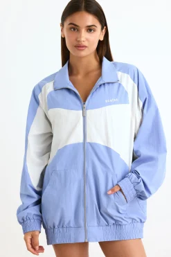 Oh Polly Coats | Tracksuits^Colourblock Track Jacket in Lavender Blue LavenderBlue