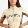 Oh Polly Women'S Clothing Sale - $65 And Under | Women'S Clothing Sale - $40 And Under^Colourblock Zip-Up Crop Top in Bone