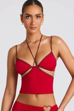 Oh Polly Women'S Clothing Sale - $65 And Under | Women'S Clothing Sale - $40 And Under^Contrast Binding Cami Top in Fire Red FireRed