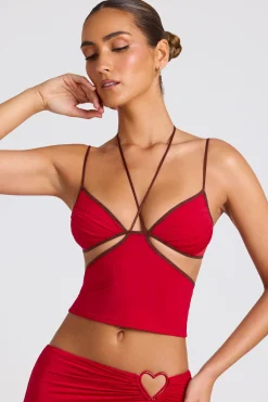 Oh Polly Women'S Clothing Sale - $65 And Under | Women'S Clothing Sale - $40 And Under^Contrast Binding Cami Top in Fire Red FireRed