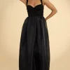 Oh Polly Party Dresses | Birthday^Corset Organza Maxi Dress in Black