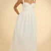 Oh Polly Party Dresses | Bride To Be^Corset Organza Maxi Dress in White