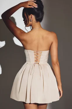 Oh Polly Party Dresses | Bride To Be^Corset Tulle Mini Dress in Ivory