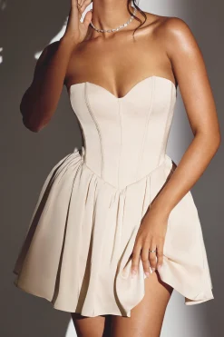 Oh Polly Party Dresses | Bride To Be^Corset Tulle Mini Dress in Ivory